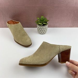 Natalia Blanco Leather Tan Brown Mules Shoes Made In Spain Size 39